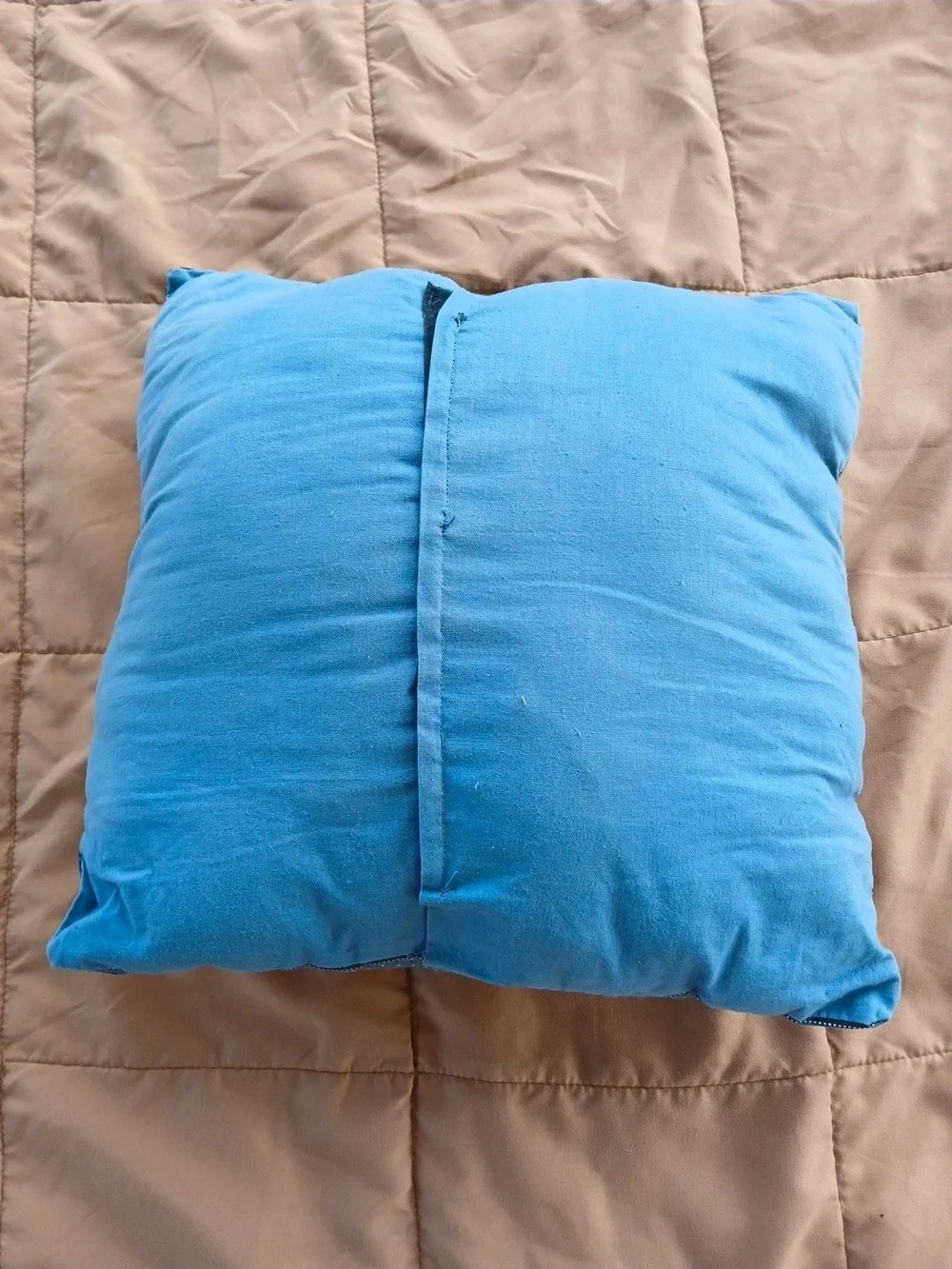 Brown Bear Blue Decorative Throw Pillow - Rustic Cabin Accent